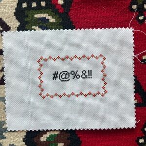 Cross Stitch Cursing Swearing WTF